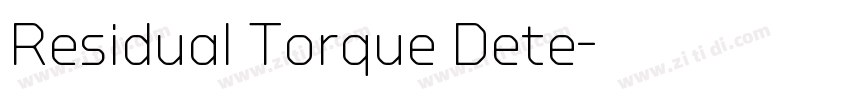 Residual Torque Dete字体转换